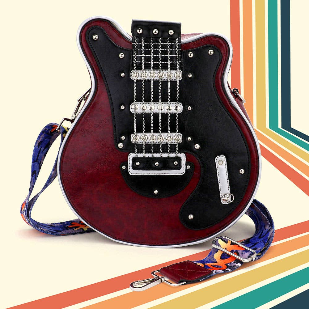 Electronic Guitar Shaped Crossbody Bag
: Blue