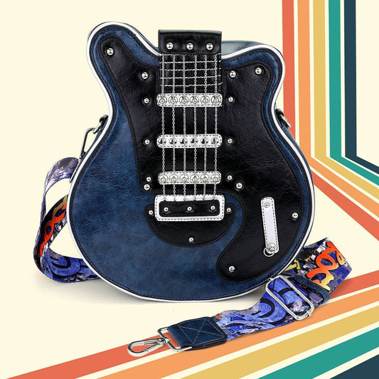 Electronic Guitar Shaped Crossbody Bag
: Blue