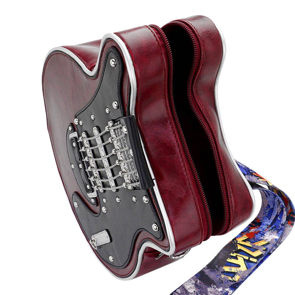 Electronic Guitar Shaped Crossbody Bag
: Blue