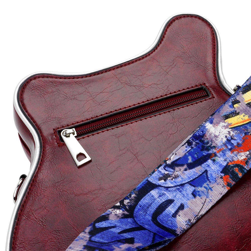 Electronic Guitar Shaped Crossbody Bag
: Blue